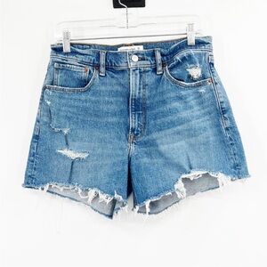 Abercrombie & Fitch The 4” Mom Denim Shorts High Rise